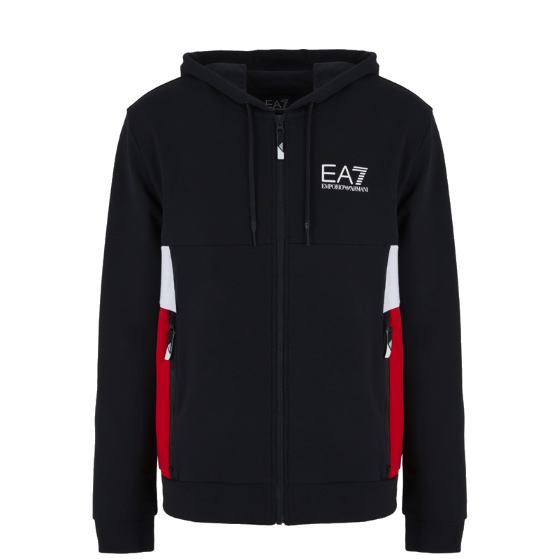 Bluza cu fermoar EA7 M hoodie FZ COPL