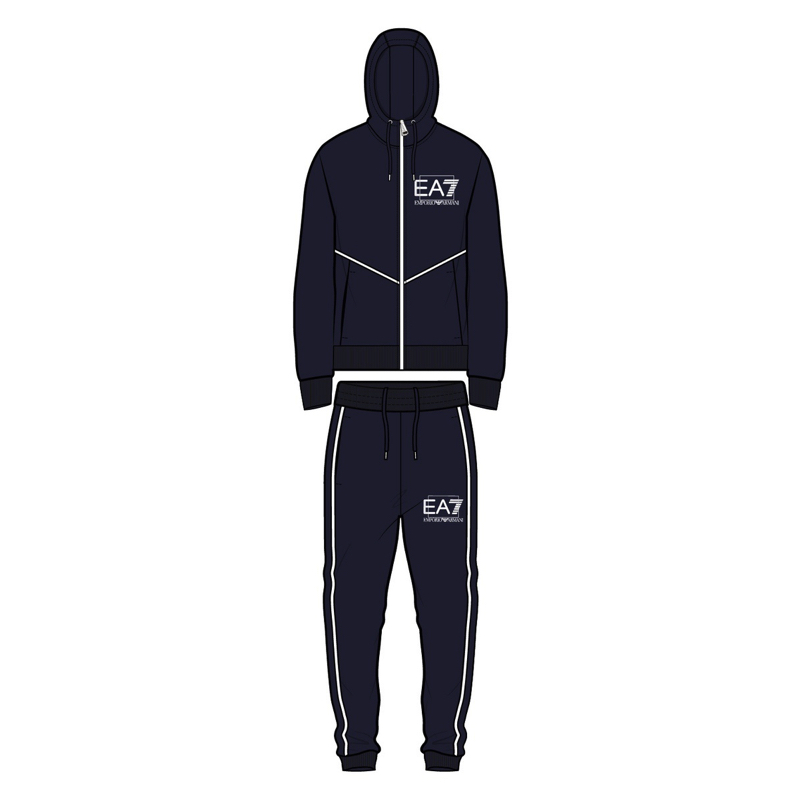 Trening EA7 M T-Suit Hoodie Fz Ch Br