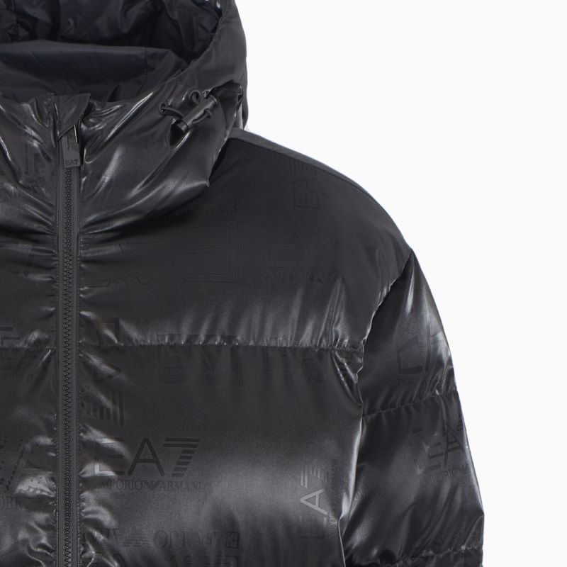 Geaca EA7 M POLY DOWN HOODED JACKET LOGO REPEAT