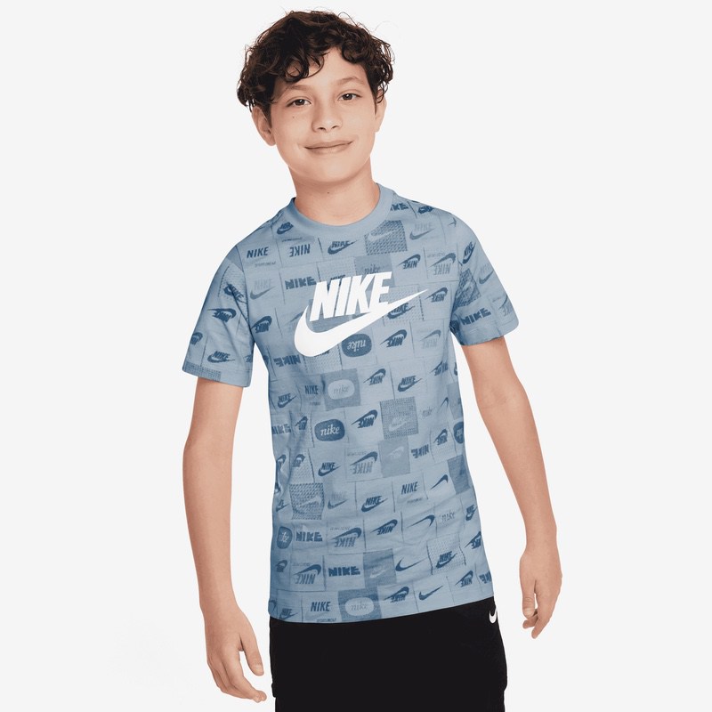 Tricou Nike K NSW TEE CLUB SSNL AOP HBR - 3 | YEO