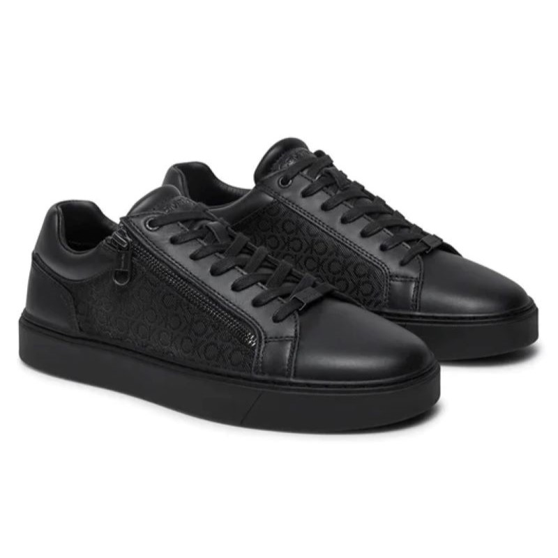 Pantofi sport Calvin Klein LOW TOP LACE UP W/ ZIP MONO