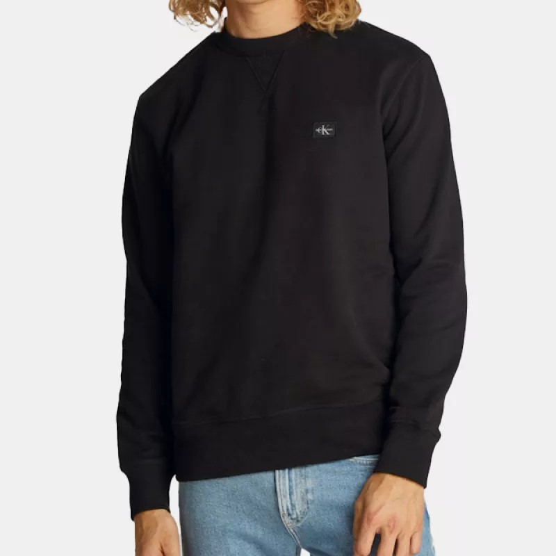 Bluza Calvin Klein WOVEN LABEL CREW NECK