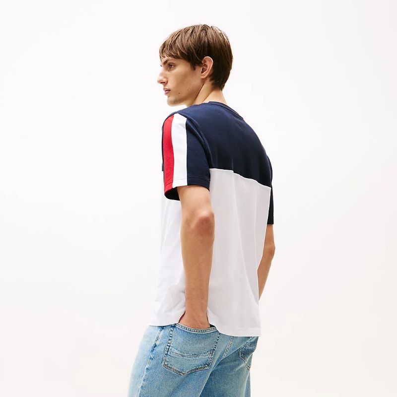 Tricou Tommy Hilfiger GLOBAL STRIPE COLOURBLOCK TEE - 1 | YEO